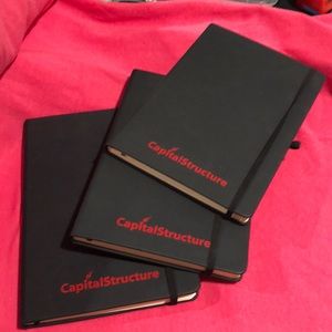 NWOT 3. black vegan leather Notebook Journals